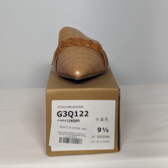 NEW Viandso Womens Braided Strap Flat Mules Closed Pointed Toe Backless Sz 9.5 - Picture 4 of 4